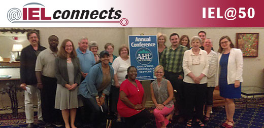 A group of participants at the Appalachian Higher Education Network pose for a photo at the event.