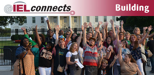 @IELconnects - Building: RAMP youth, mentors, and staff pose for a photo outside of the White House.