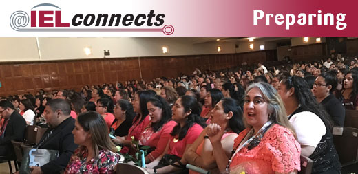 @IELconnects - Preparing: An auditorium full of people participate in the Parent Mentor Program.