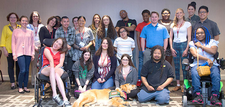 A group of youth with disabilities from IEL's YouthACT teams.